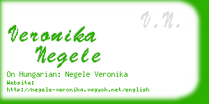 veronika negele business card